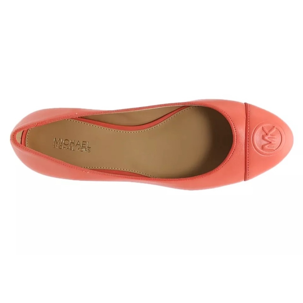 Michael Kors Orange Dylyn MK Logo Ballet Flats Sz. 10 - Picture 2 of 7